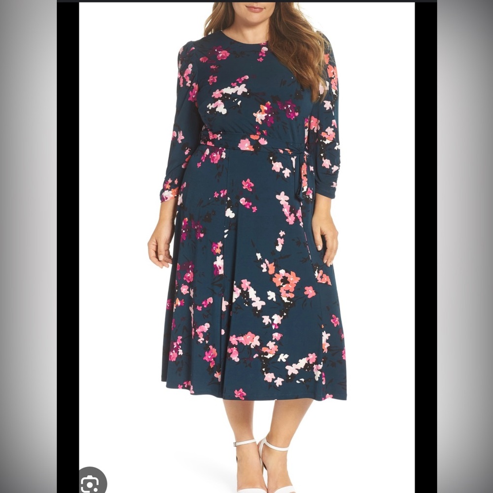 Eliza J Dark Floral Dress